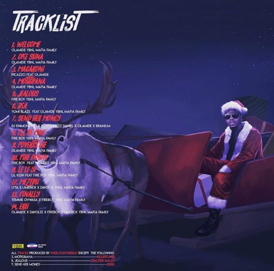 Olamide Unveils YBNL Mafia Family Album Tracklist