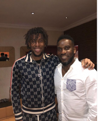 JayJay Okocha and his nephew Alex Iwobi Pictured together