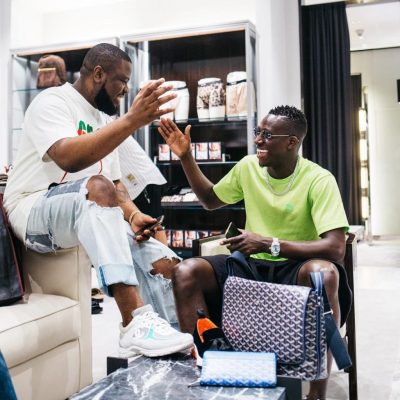 “Wish I Can Play For Man City” – Hushpuppi Says As He Pictured With Benjamin Mendy