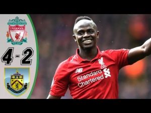 VIDEO: Liverpool Vs Burnley 4-2 EPL 2019 Goals Highlights