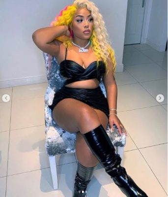 Burna Boy’s “Wifey” Stefflon Don Looking Hot In New Braless (Photos)