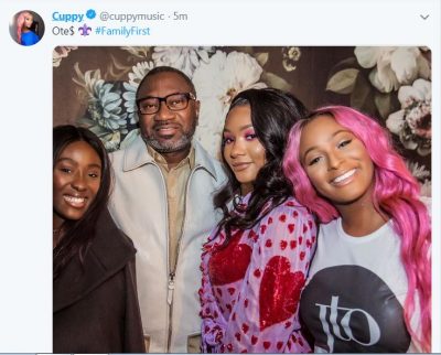 DJ Cuppy shares New Family Picture (Photos)