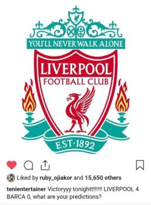 See How Teni Made Liverpool Beat Barcelona Last Night