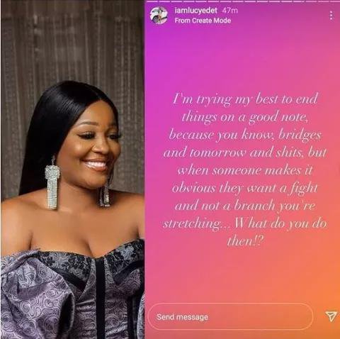 BBNaija: Lucy Threatens To Releas Secrets And Failed Promises Of A Fellow Ex-housemate (Photos)