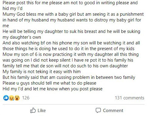 My husband is teaching my kids how to have sex, shows them porn video in his phone – woman cries for help