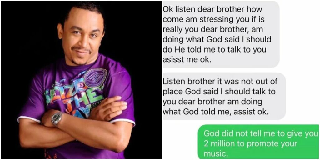 “God said you should give me N2m” – Daddy Freeze shares chat with a lady