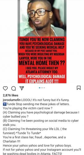 "Your time is up" Bobrisky drags Tunde Ednut