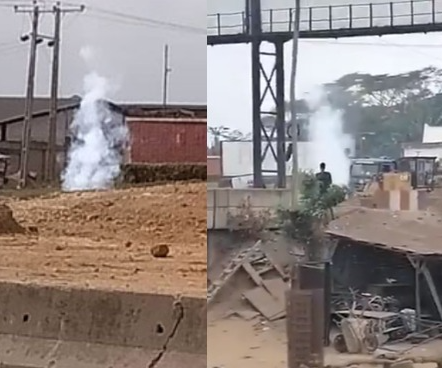 Panic as gas pipeline leaks along Lagos-Ibadan expressway (video)