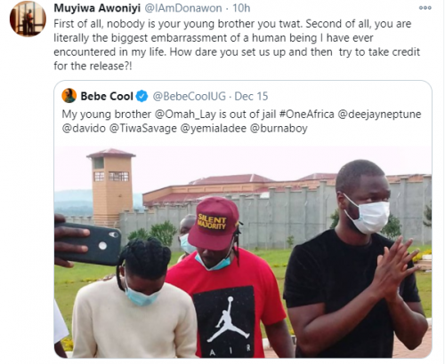 You are literally the biggest embarrassment of a human being I have ever encountered in my life - Tems