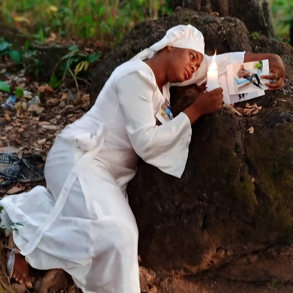 Nigerian lady Completes ”30 days fasting and prayers” for Hushpuppi’s release (photos)