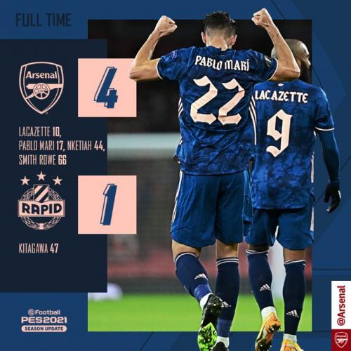 Arsenal vs Rapid Vienna 4-1 Goals Highlights (Video) Mp4 Download
