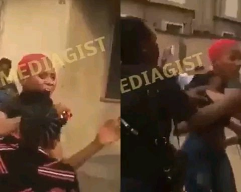 See How A Lady Was Mercilaeesly Beaten Her By Friends For Taking Secret Photos Of ..... (Video)