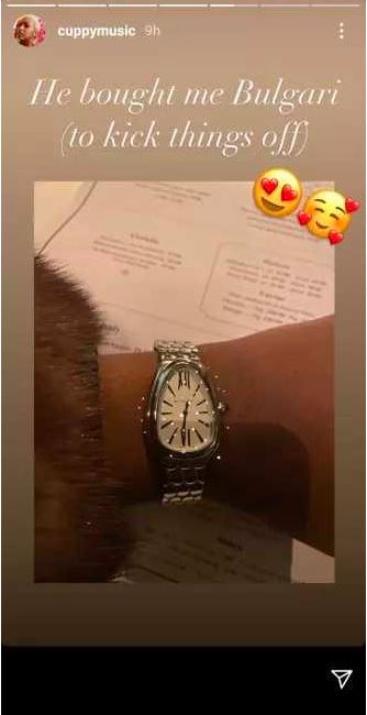 Dj cuppy respond to fan asking how she got her new wristwatch