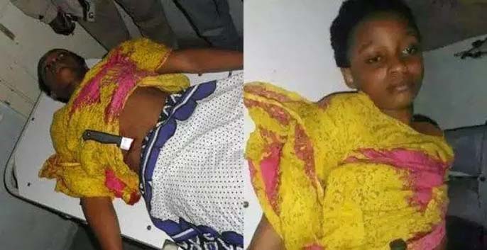 Wahala!!! 18yrs Old Girl Stabs Herself After She Caught Boyfriend Cheating (GRAPHIC)