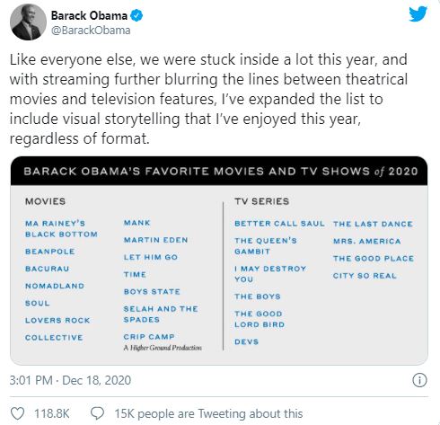 Wizkid and Tems appears in Barrack Obama's 2020 playlist