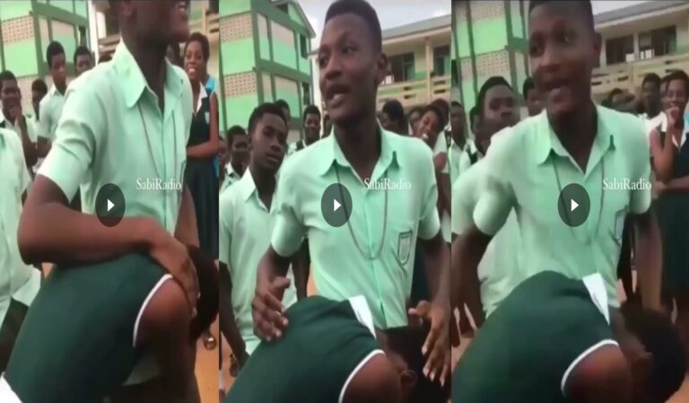 Girl gets emotional as boyfriend gather fellow classmate to propose her (video)