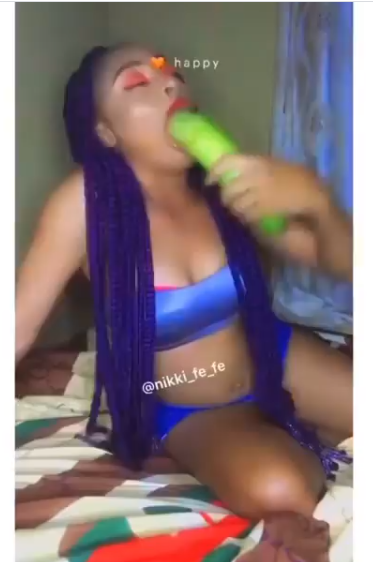 God Safe Us pls!!! Nigerian lady reveals what she does with the cucumbers her mother sells (video)