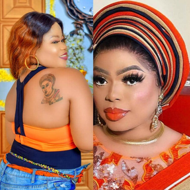 See the mouthwatering Gifts Bobrisky offers a fan who tattooed his image on her back (video)