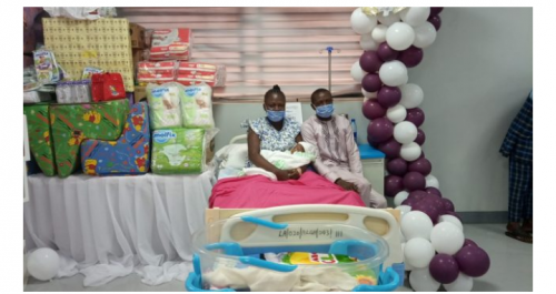 Sanwo-Olu visits first baby born in Lagos 2021