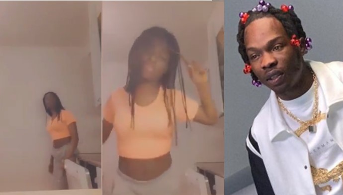 Lady mistakenly cuts her head while doing Naira Marley’s #Koleyewonchallenge (Video)