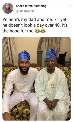 "71 yet he doesn’t look a day over 40” – Nigerian man celebrates his father