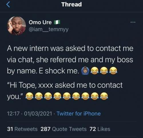 Man dragged for demanding respect from new intern who referred his boss by name