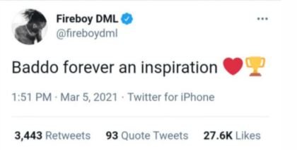 Olamide Is My Inspiration – Fireboy DML