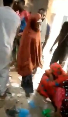 WATCH: Men seen flogging Hijab-wearing girls in an uncompleted building (Graphic)
