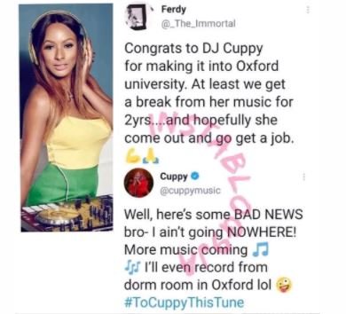 “I’m Not Leaving Music For School” – DJ Cuppy